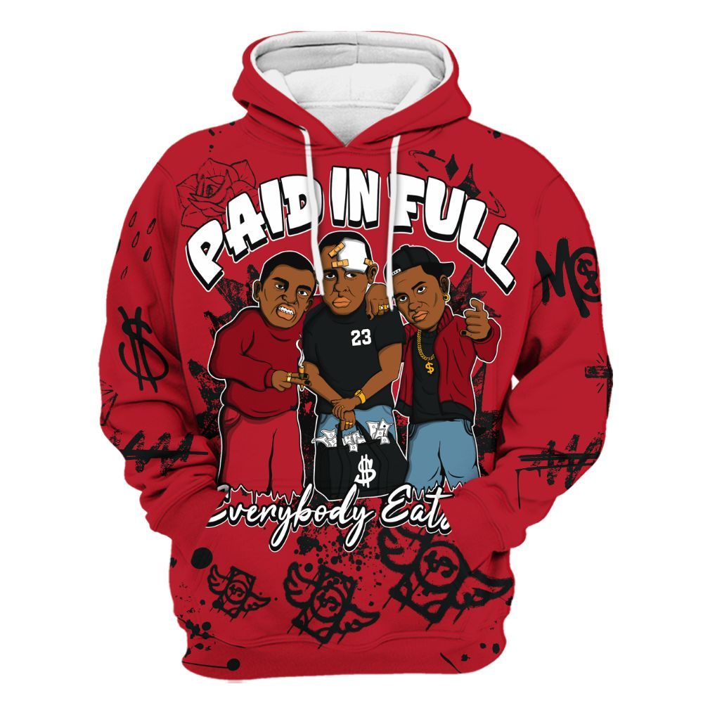 Hoodie To Match Retro Raging Bull 5s - Everybody Paid In Full Crayon Cm4 All Over Print