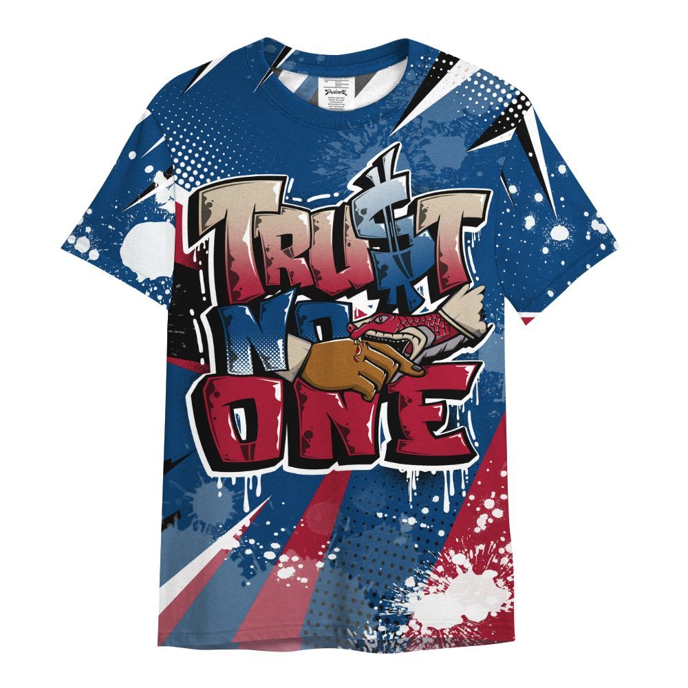 Shirt To Match Rare Air 4s - Poly Trust No One Dripping All Over Print