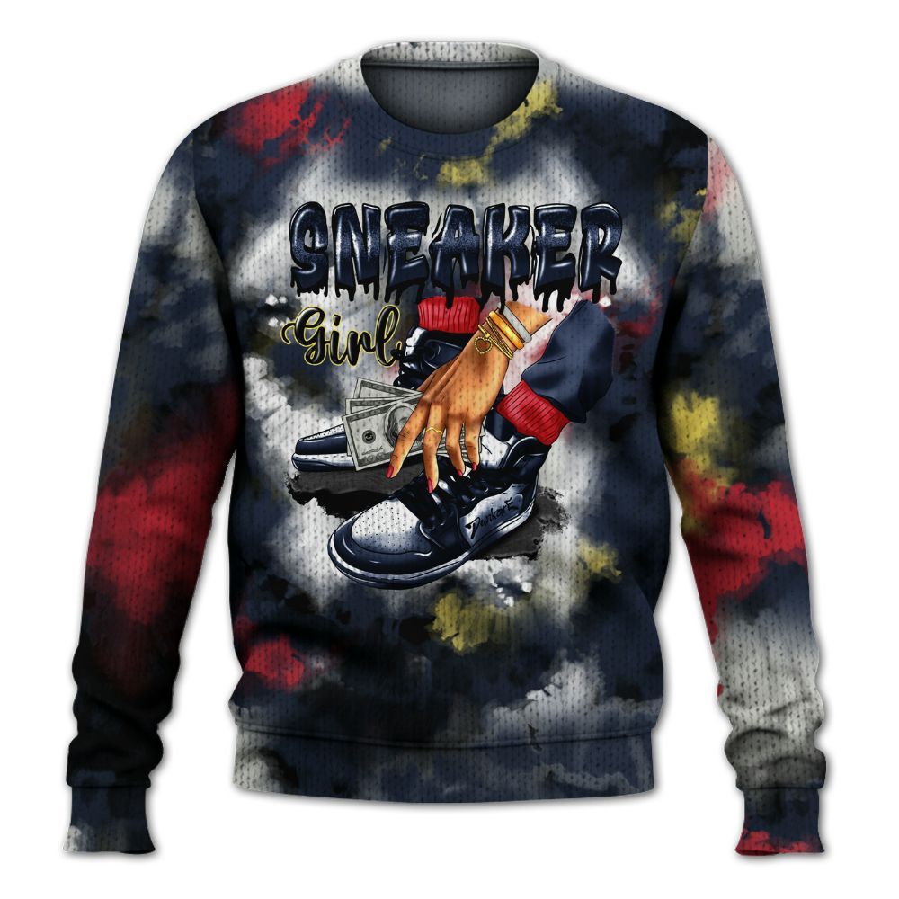 Knitted Sweater To Match Dunk Low COJP What The 2024 - SNEAKER Girl Money Drip Tie Dye