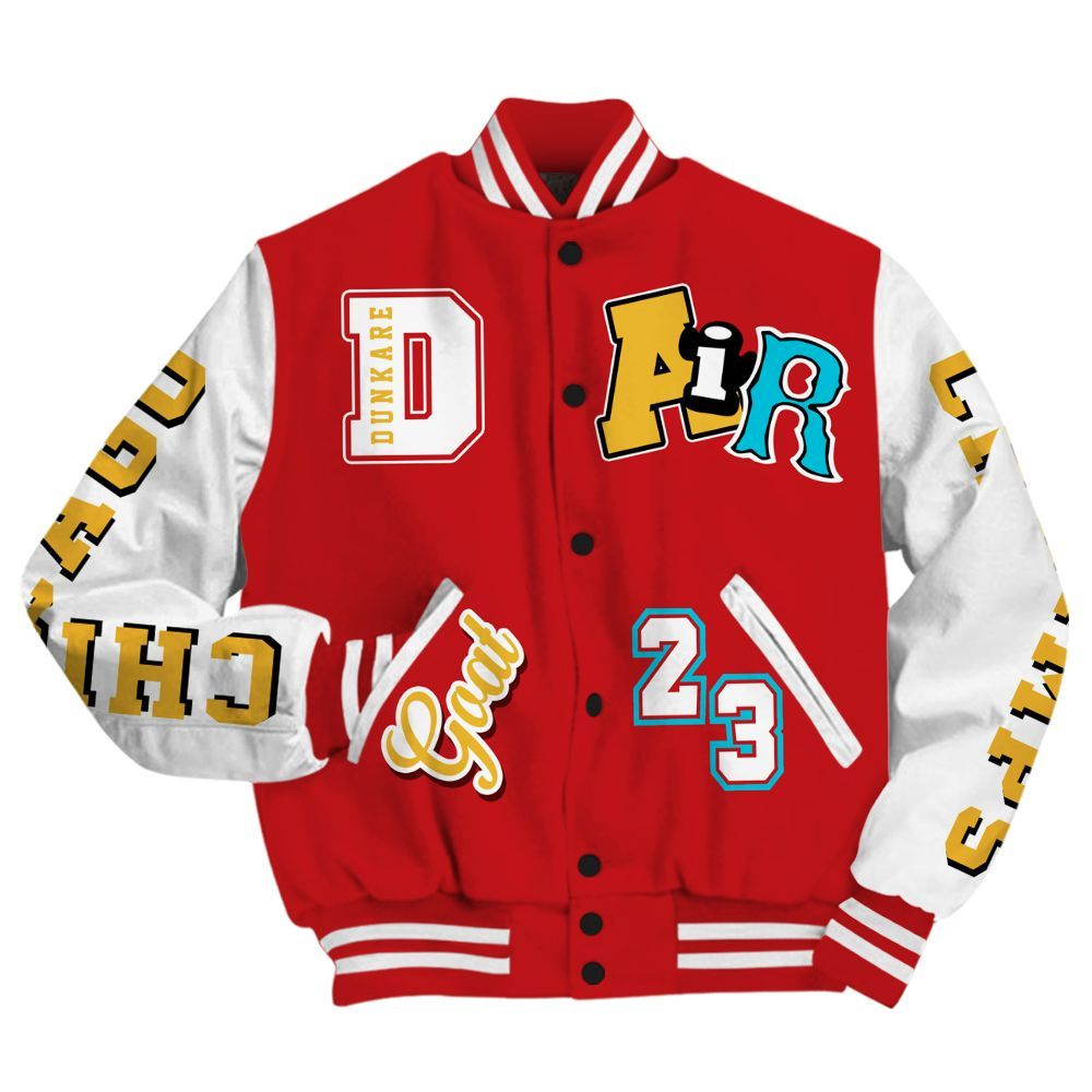 Varsity Jacket To Match Dunk Low Fruity Pebbles - AIR Number 23 GOAT All Over Print