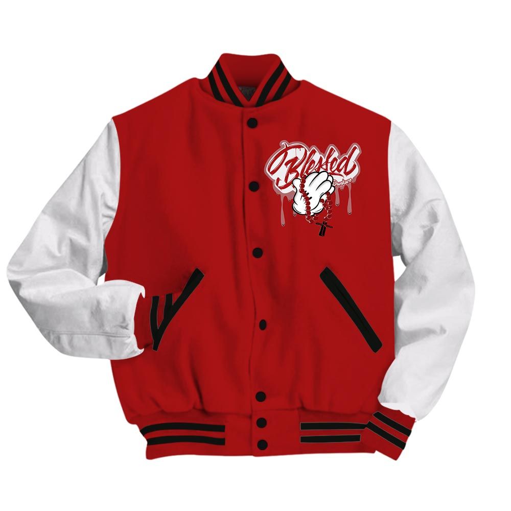 Varsity Jacket To Match Varsity Jacket Custom Name God Blessed Drip, 12 Red Taxi - To Match Sneaker Red Taxi 12s 2504 NCT