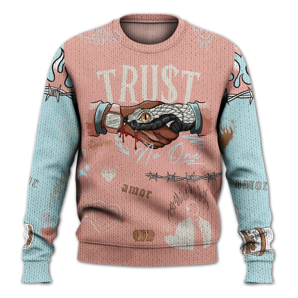 Knitted Sweater To Match Dunk Low Glacier Arctic - Snake Trust No One