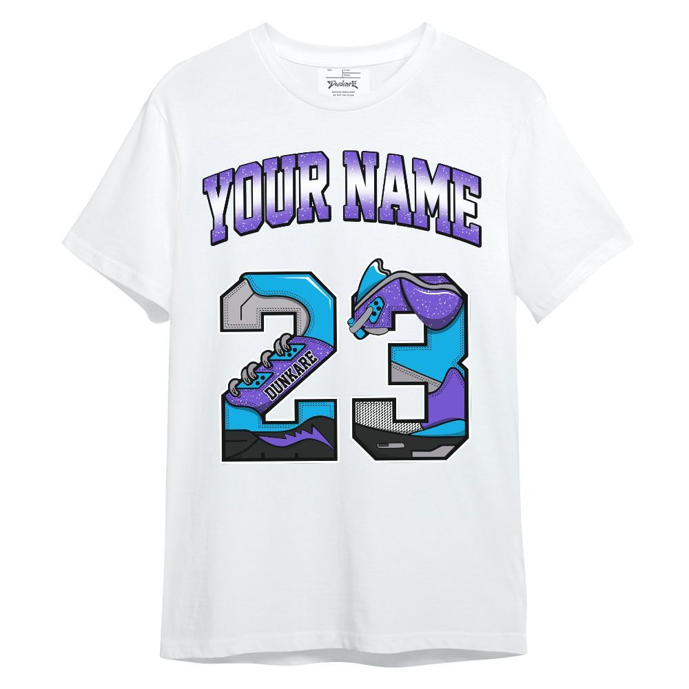 Shirt To Match Retro Aqua 8s - Custom Name 23 5s Graphic