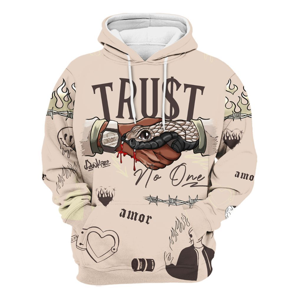 Hoodie To Match A Ma Maniere X Fossil Stone 4s - Snake Trust No One All Over Print