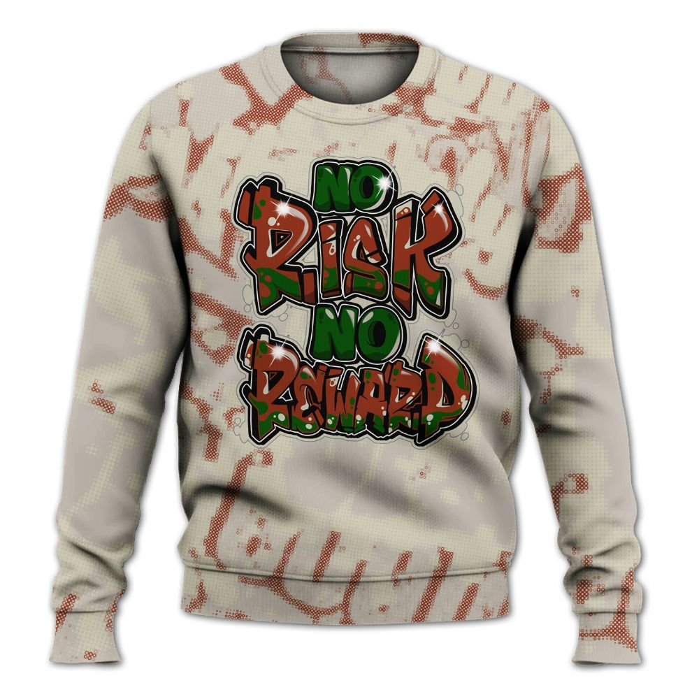 Sweatshirt To Match El Grito 5s - No Risks No Reward Street All Over Print