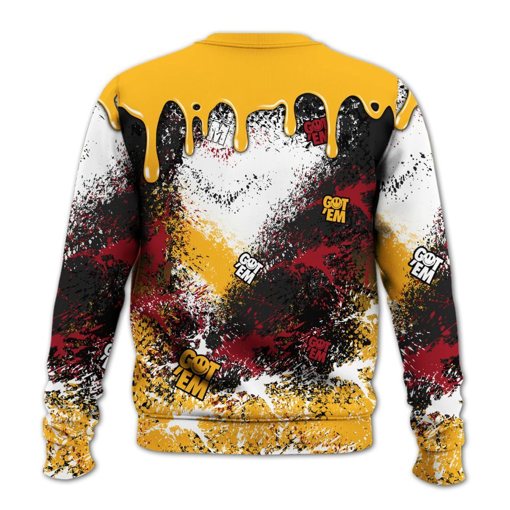 Sweatshirt To Match White Taxi 12s Shirt, Dripping 23 Drip All Over Print