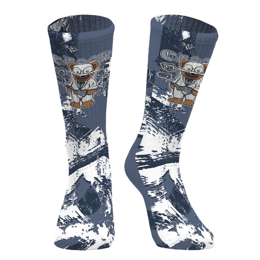 Sock To Match Low Diffused Blue 11s - Swindler Bear Circle Slpash