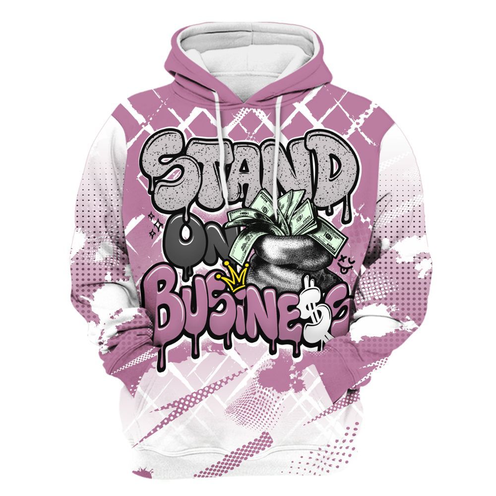 Hoodie To Match Neutral Grey Black White Orchid 4s - Halftone Stand Business Dripping All Over Print
