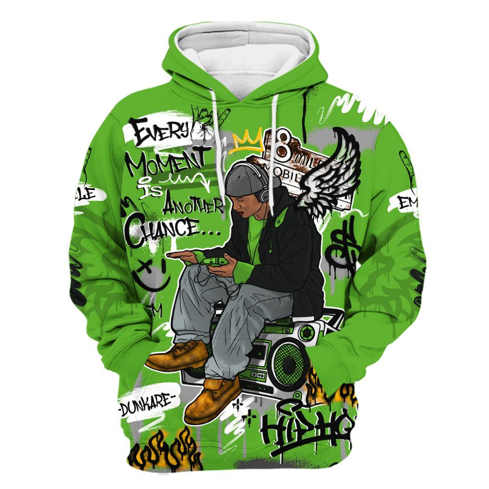 Hoodie To Match Air Foamposite One Volt - 8Mile Movie Graffiti All Over Print