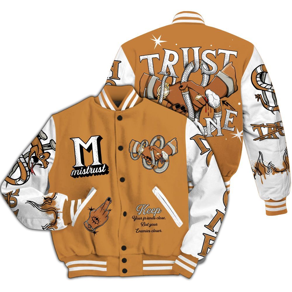 Varsity Jacket To Match Dunk Low Nature Wheat Suede - Trust No One Snake-Bite Street Style All Over Print