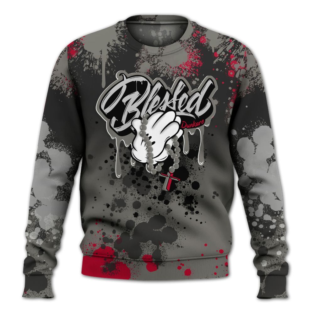 Sweatshirt To Match Shadow 2025 10s Shirt, God Blessed Ink Drip All Over Print