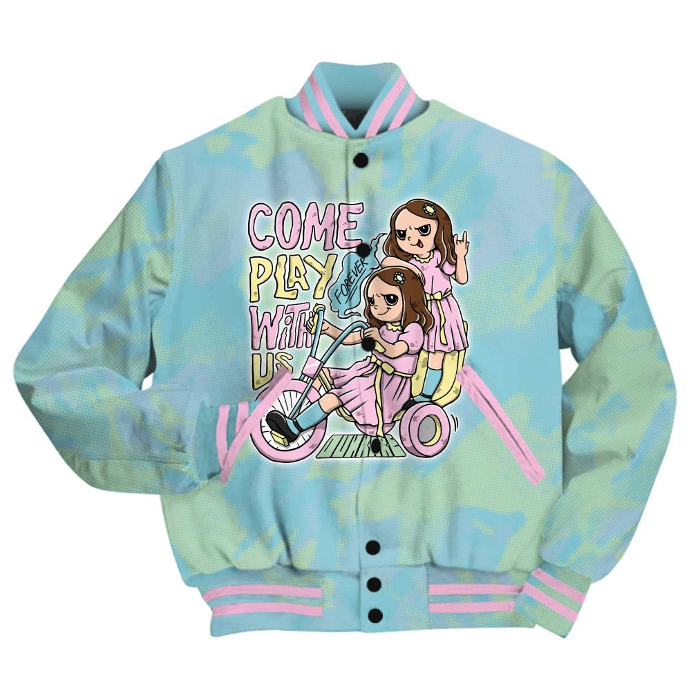 Varsity Jacket To Match SB Dunk Low Visty Shirt - Come Hangout Halloween Abstract Halftone All Over Print