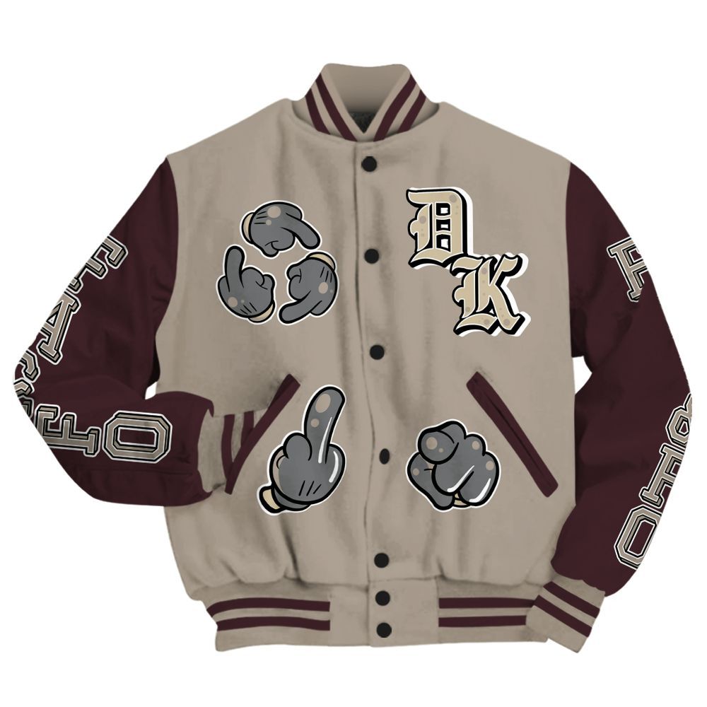 Varsity Jacket To Match AMM Retro Phantom 4s - F Around Find Out Graphic All Over Print