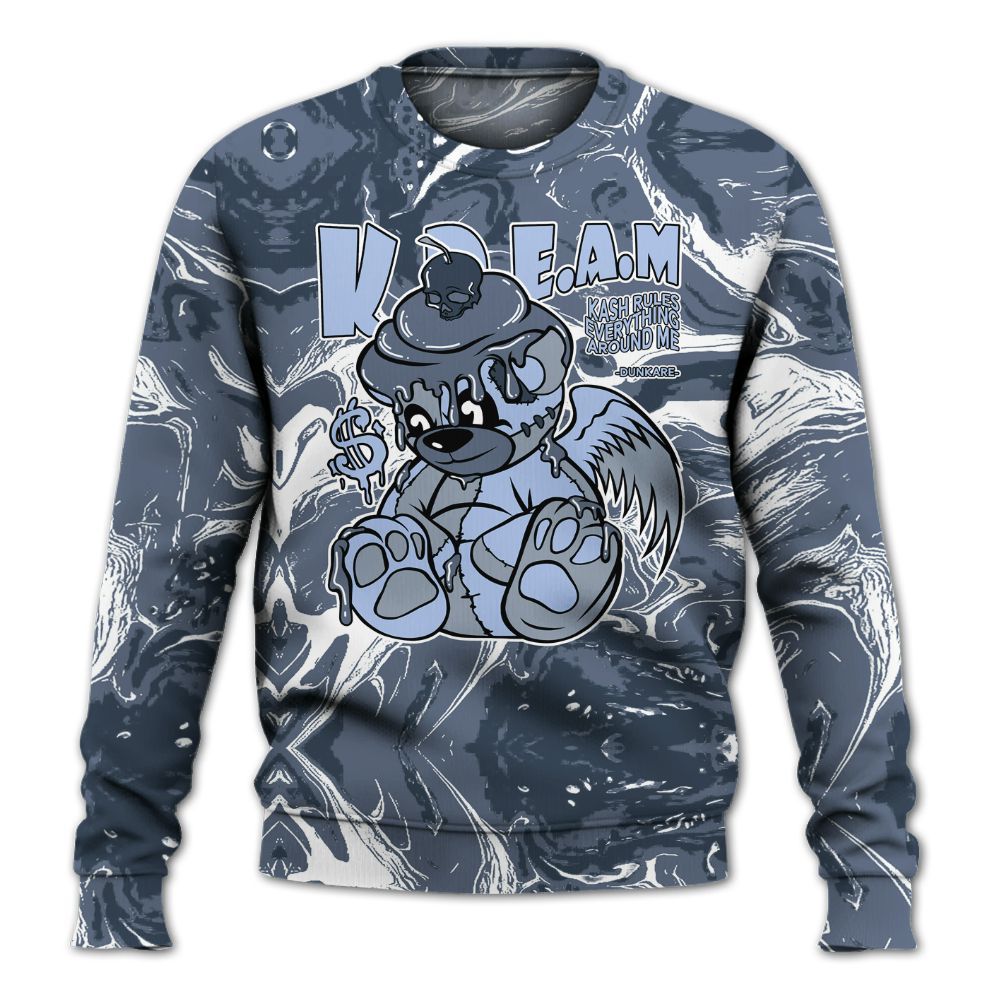 Sweatshirt To Match Low Diffused Blue 11s - Loot Bear Liquid All Over Print