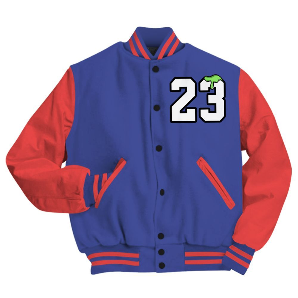Varsity Jacket To Match KD 4 Nerf - Custom Name Number 23 Drip All Over Print