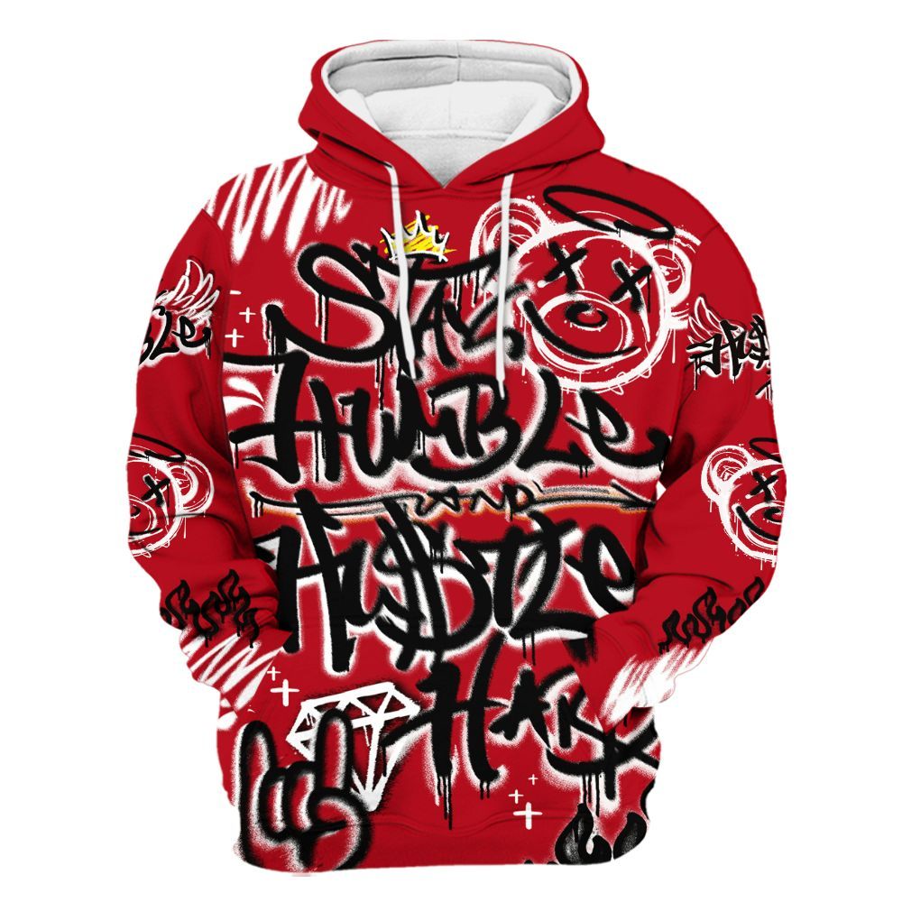 Hoodie To Match Bred Velvet 11s - Humble Drip Streetwear Graffity All Over Print