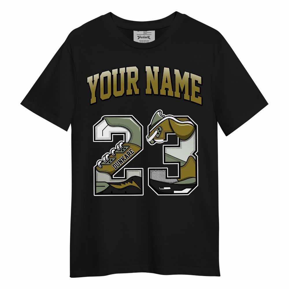 Shirt To Match Air Flightposite Metallic Gold Custom Name Number 23 5s Unisex Shirt