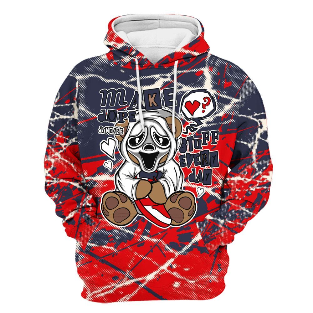 Hoodie To Match Low OG Howard University 1s - Make Dopes Bear Profound All Over Print