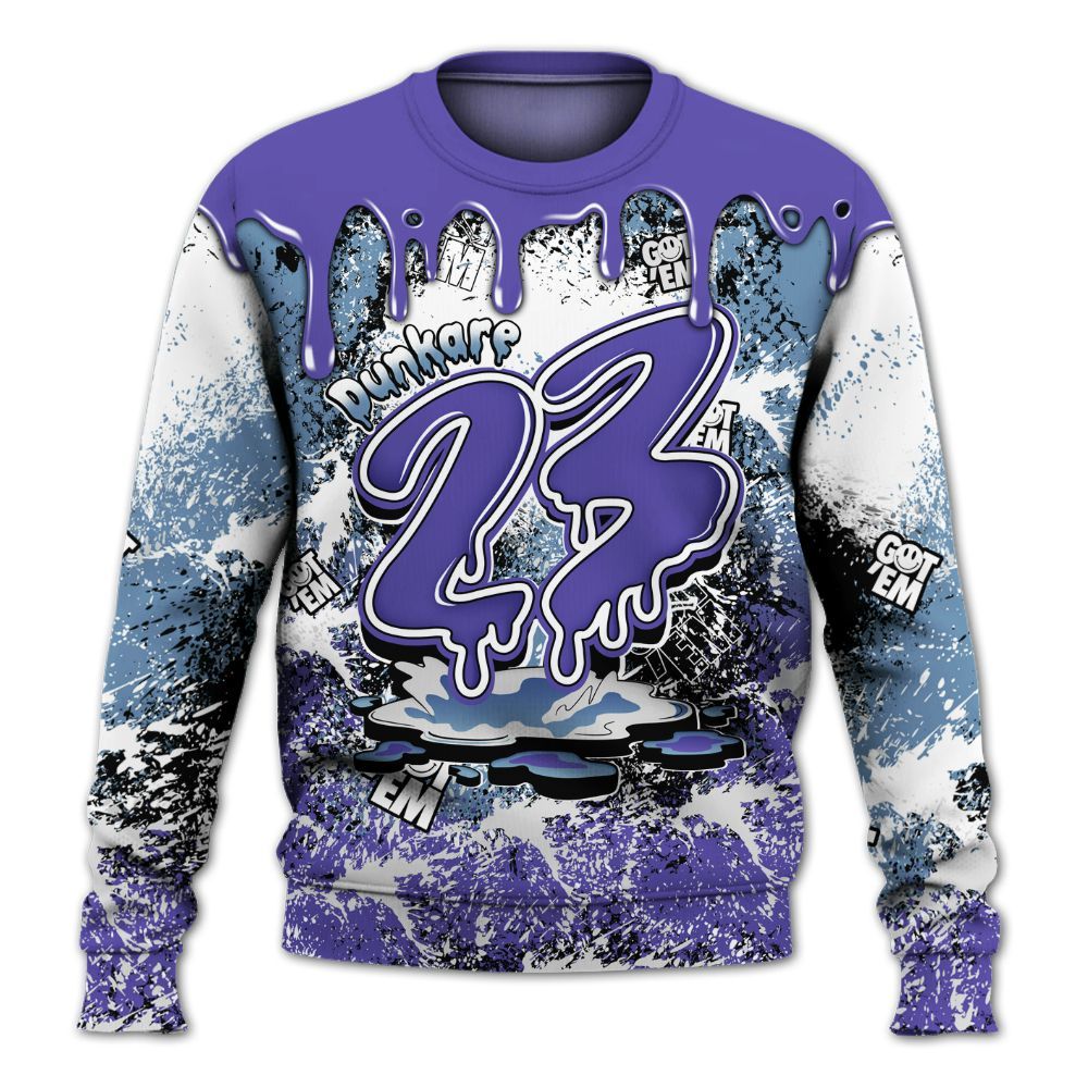 Sweatshirt To Match Retro Concord 5s - Dripping 23 Drip All Over Print