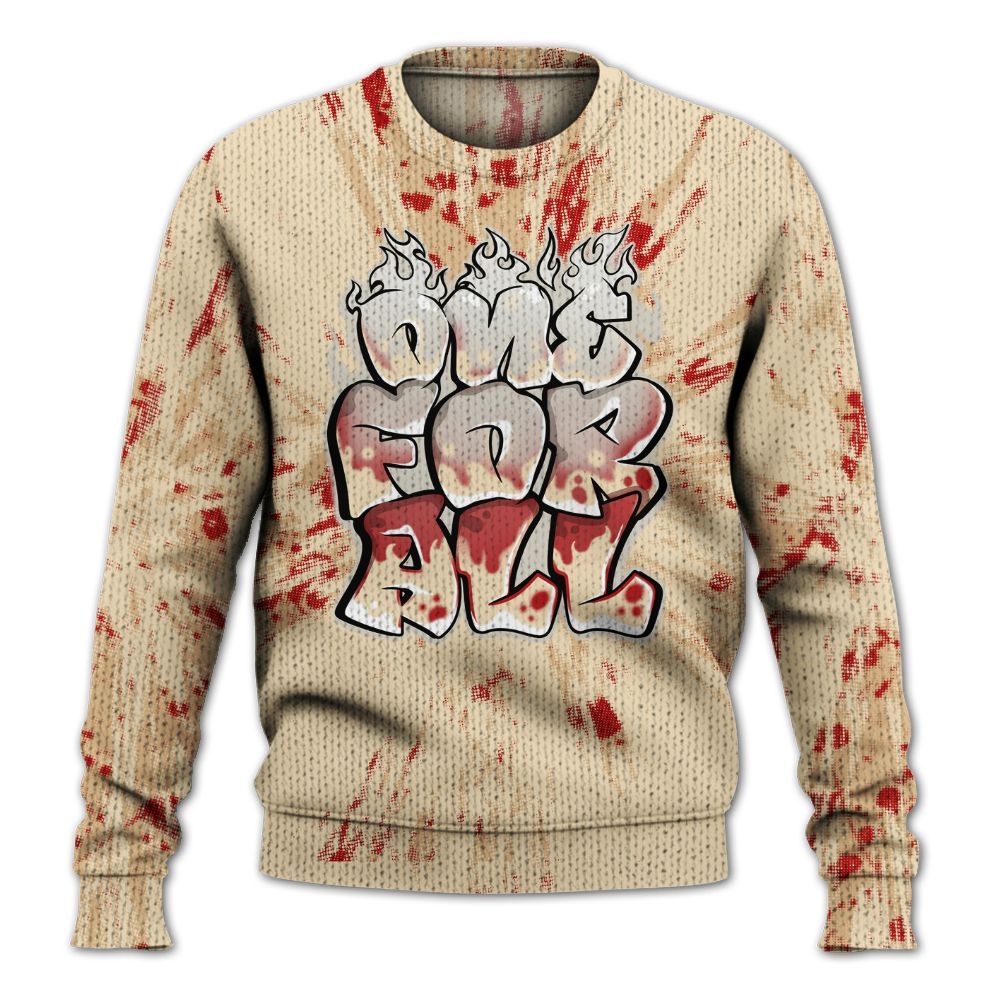 Knitted Sweater To Match Dunk Low Strawberry Waffle - Ones For All Graphic Luxury