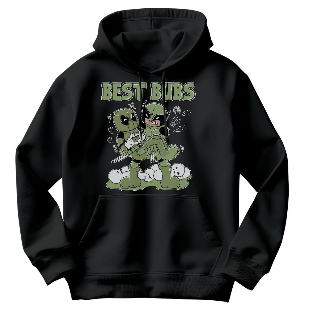 Sweatshirt To Match Oil Green 4s - Bubs Cartoon Graphic
