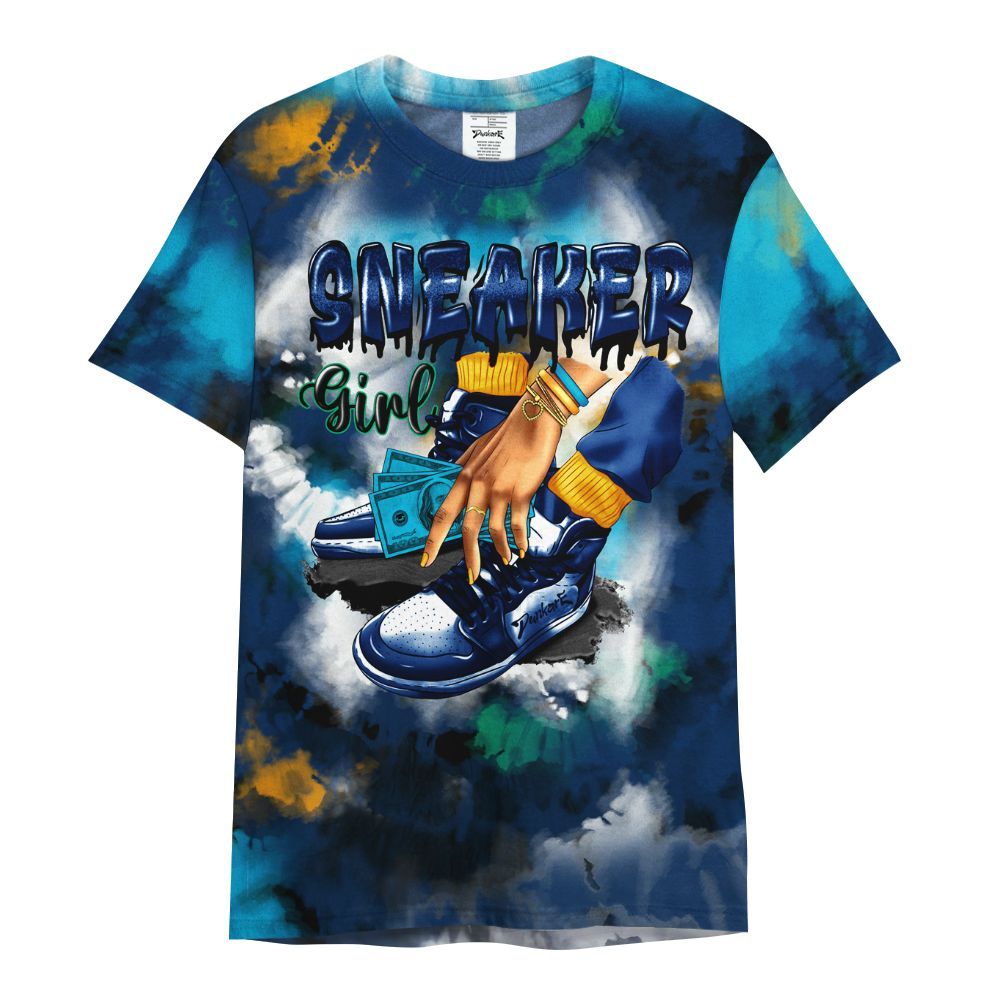 Shirt To Match Dunk Low GS Electric Algae - SNEAKER Girl Money Drip Tie Dye All Over Print