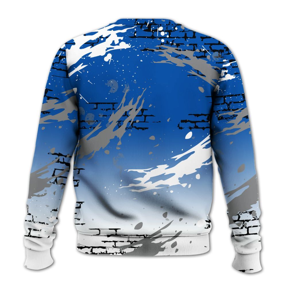 Sweatshirt To Match Racer Blue 5s - Values Of Loyalty Drip All Over Print