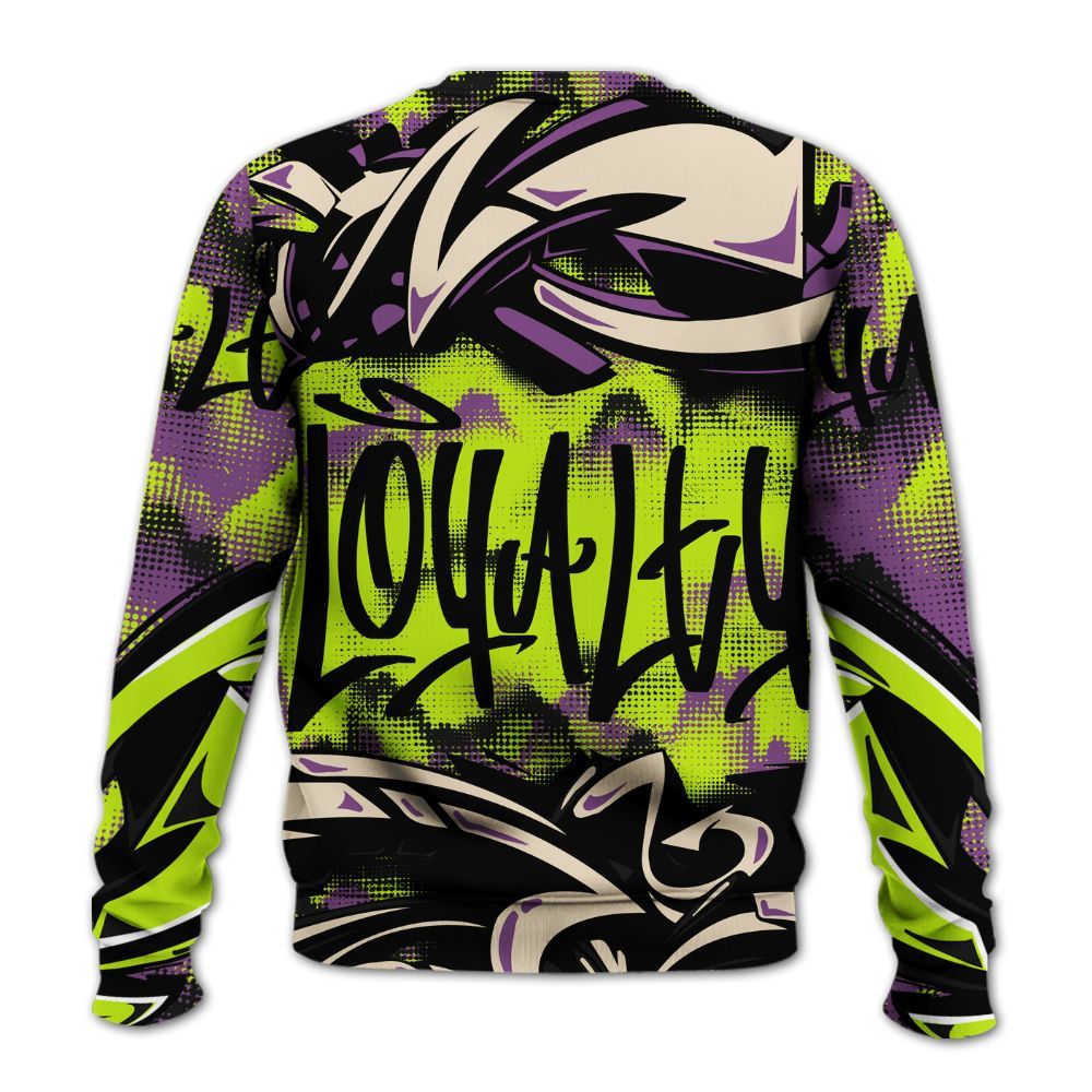 Sweatshirt To Match GS Black Barely Volt 11s - Loyalty Out Value Graffiti All Over Print