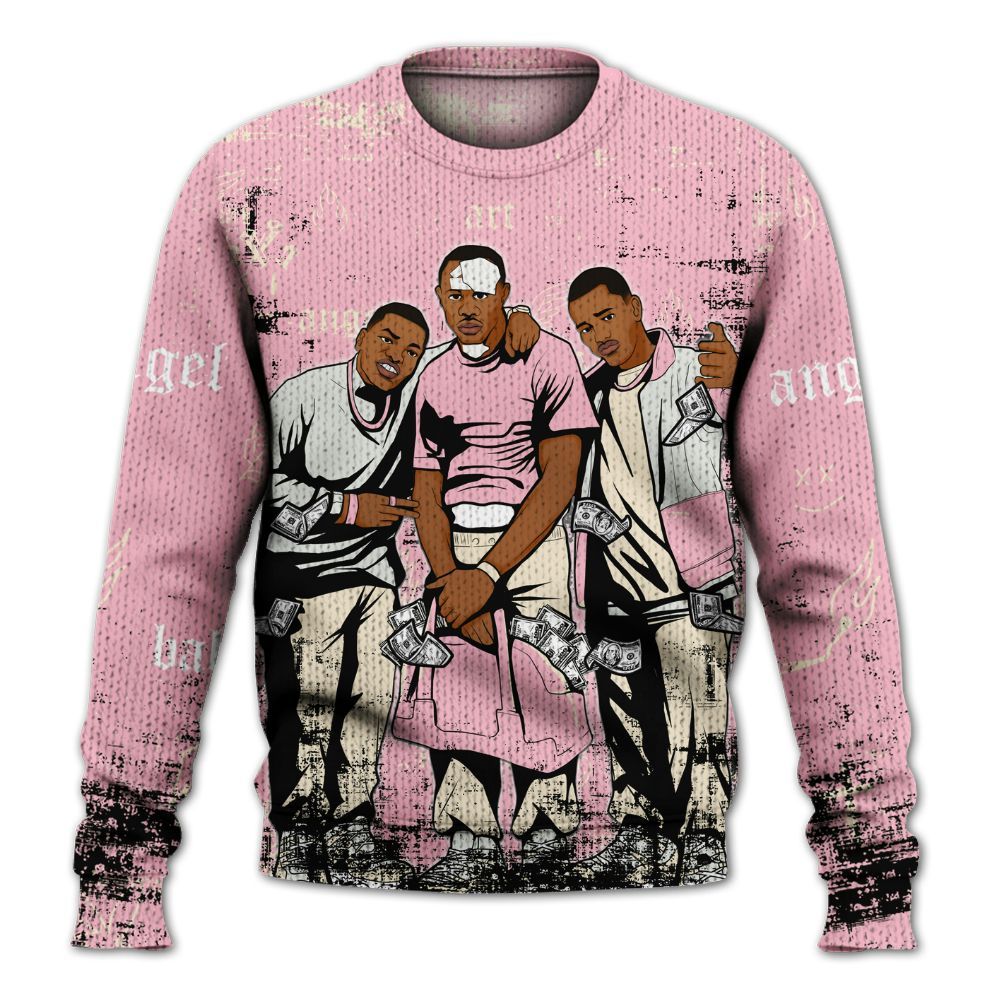 Sweater To Match Low OG Shy Pink 1s - Paid In Full Money Graphic