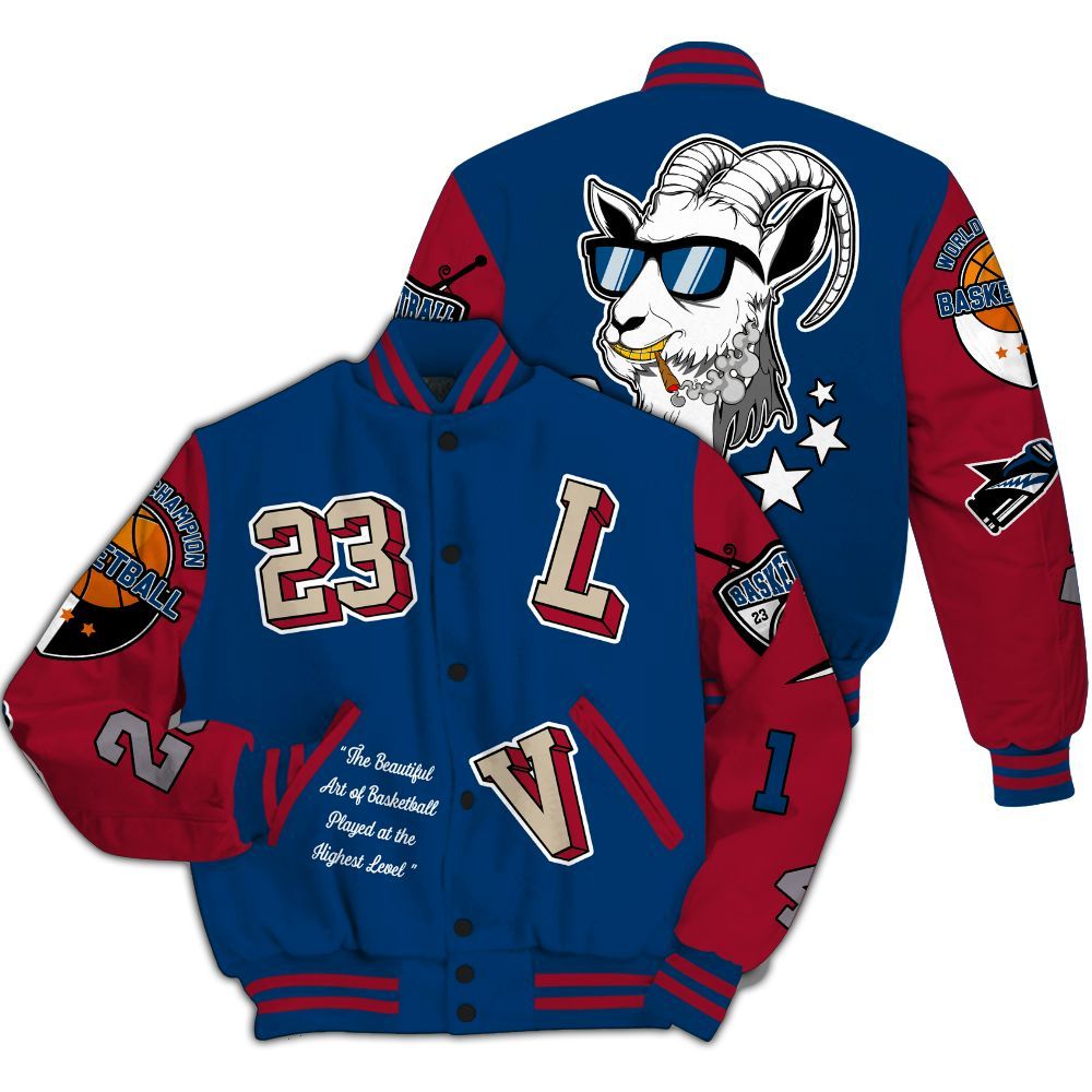 Varsity Jacket To Match Rare Air 4s - The GOAT Got Em Streetwear All Over Print