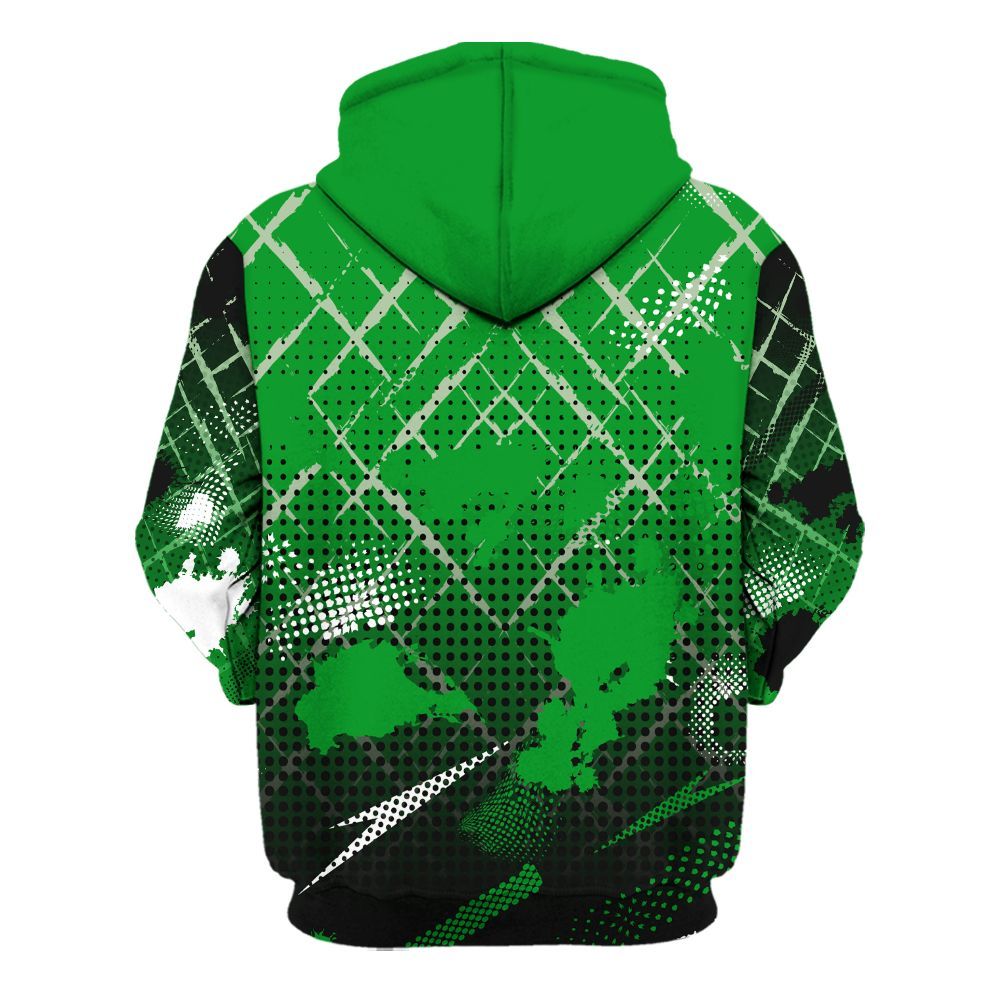 Hoodie To Match Green Spark CJ1 T-Rex - Halftone Stand Business Dripping All Over Print
