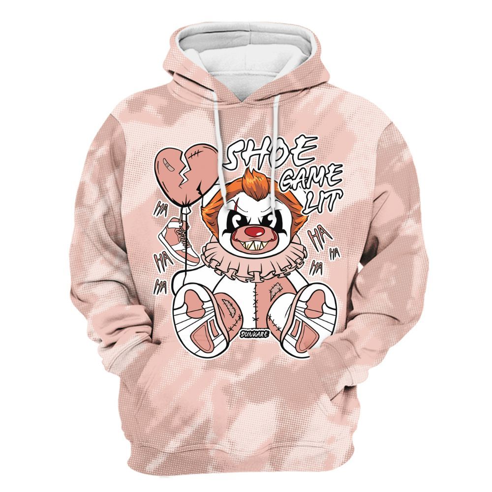 Hoodie To Match Low Legend Pink 11s - Shoe Game Bear Abstract Halftone All Over Print