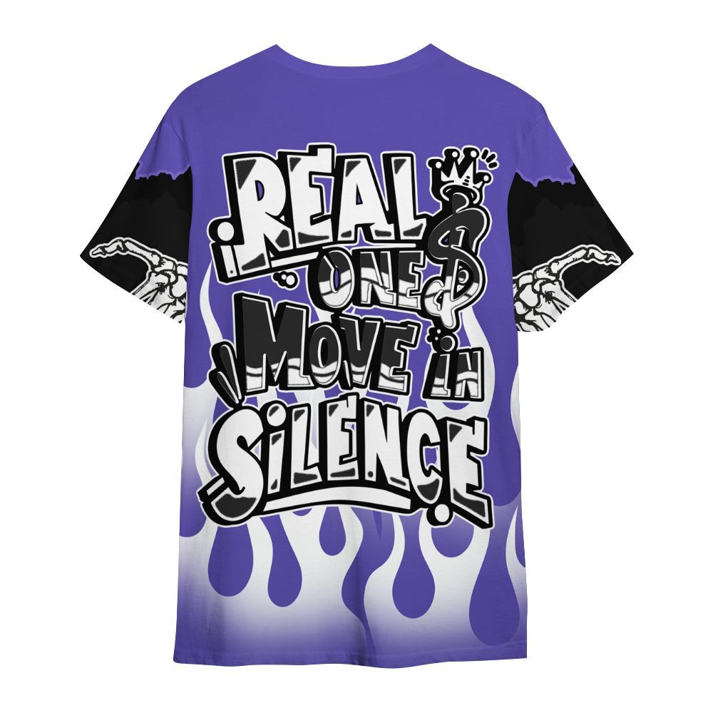 Shirt To Match SB Dunk Low Purple Lagoon - Ones Move In Silence Graphic Trapped All Over Print