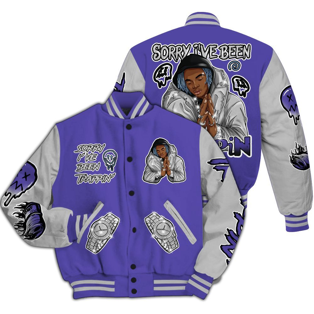 Varsity Jacket To Match Retro Concord 5s - Trappin' Unique All Over Print