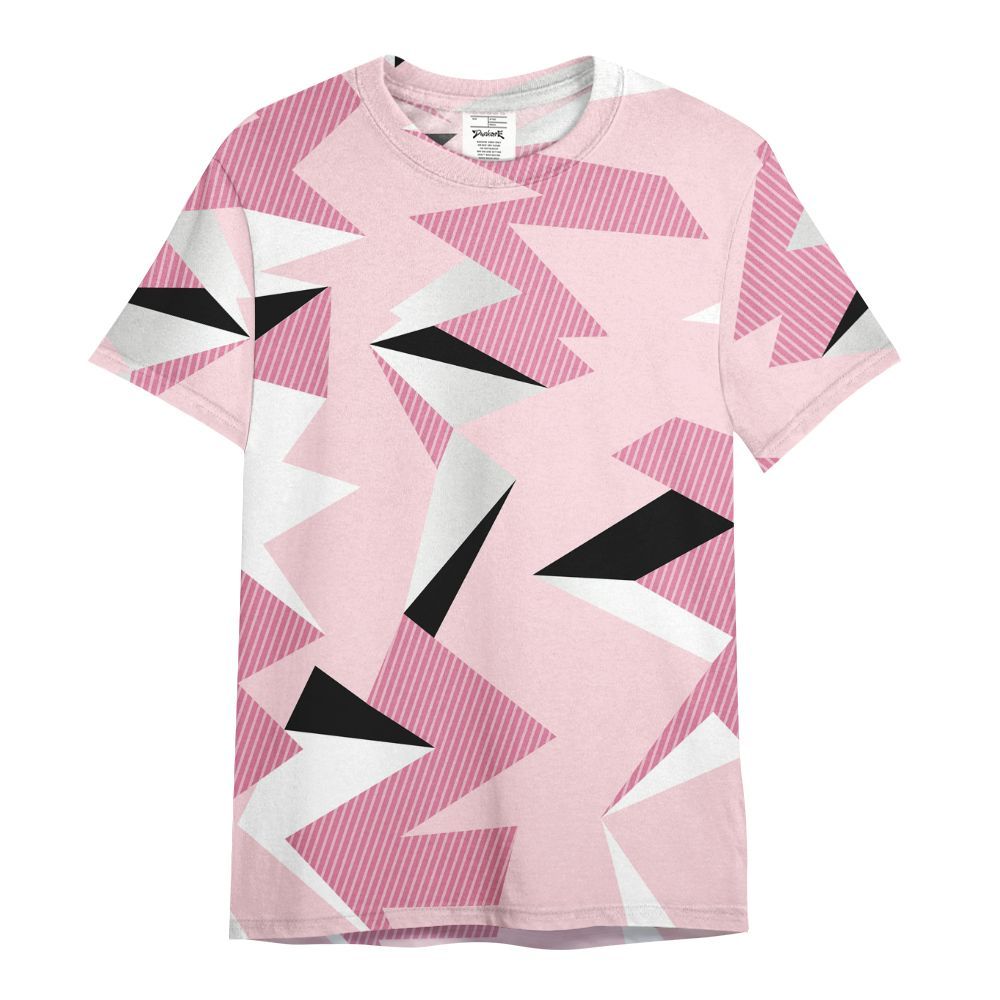 Shirt To Match GS Pearl Pink 12s Shirt, Geometric Camouflage Pattern All Over Print