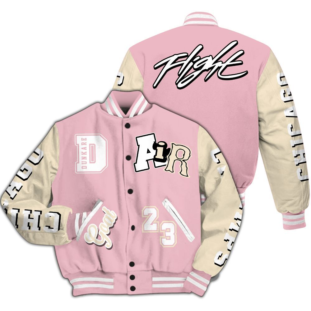 Varsity Jacket To Match Low OG Shy Pink 1s - AIR Number 23 GOAT All Over Print