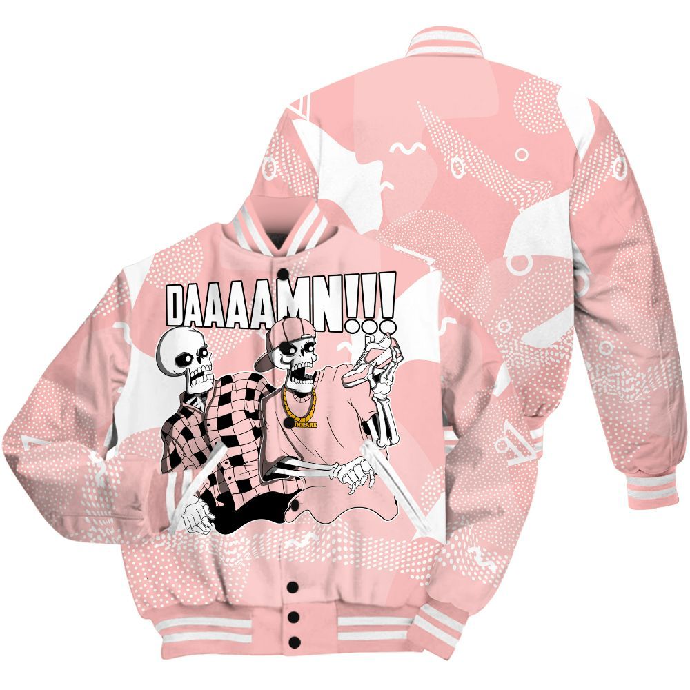 Varsity Jacket To Match Low Legend Pink 11s - Graphic Meme Damnn All Over Print