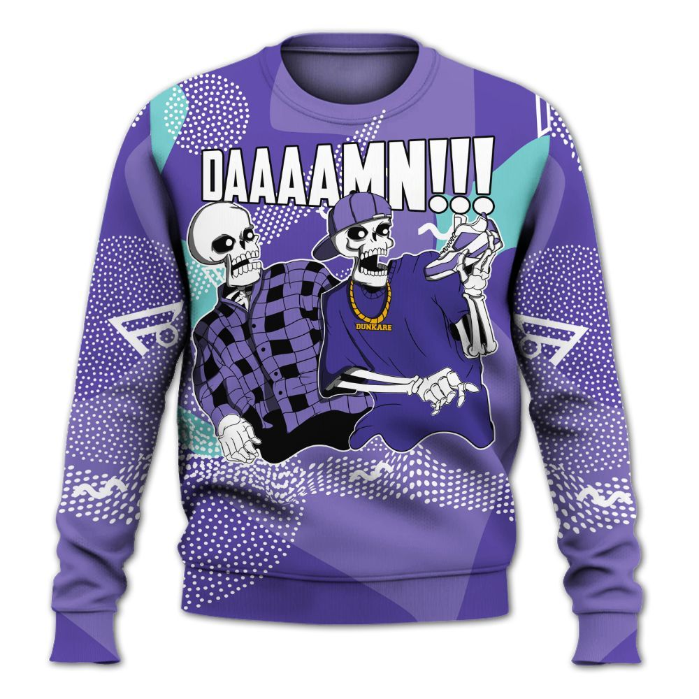 Sweatshirt To Match Low Hornets 1s - Graphic Meme Damnn All Over Print