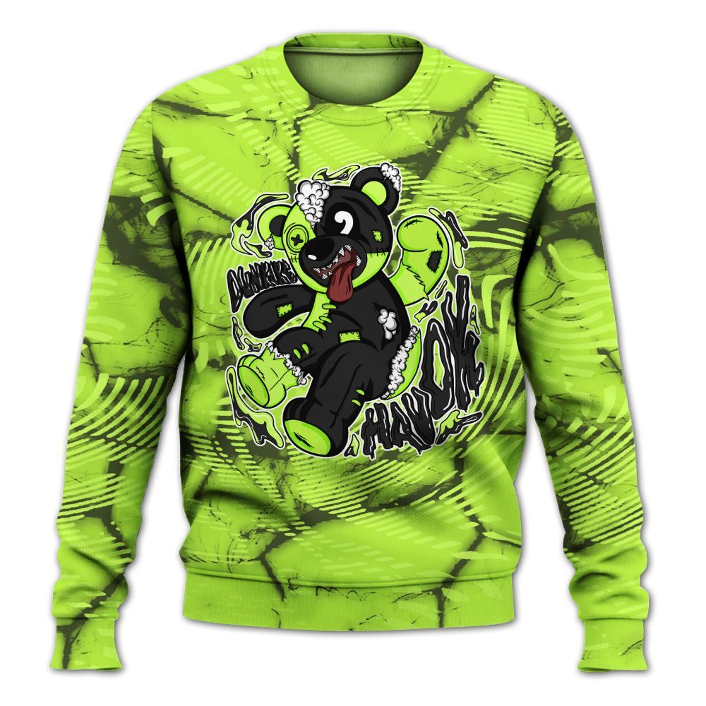Sweatshirt To Match Air Force 1 Low Dance Volt - Havok Bear All Over Print