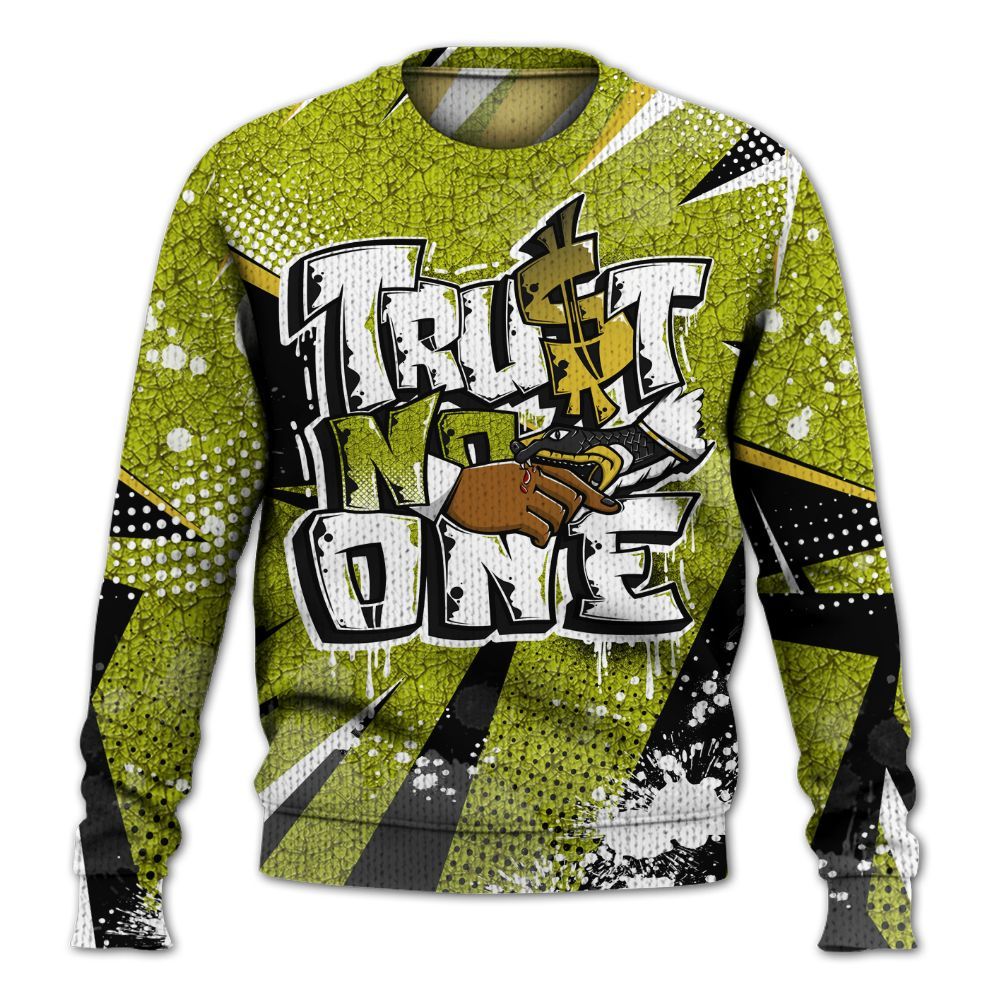 Knitted Sweater To Match Dunk Low QS Halloween Skull - Poly Trust No One Dripping