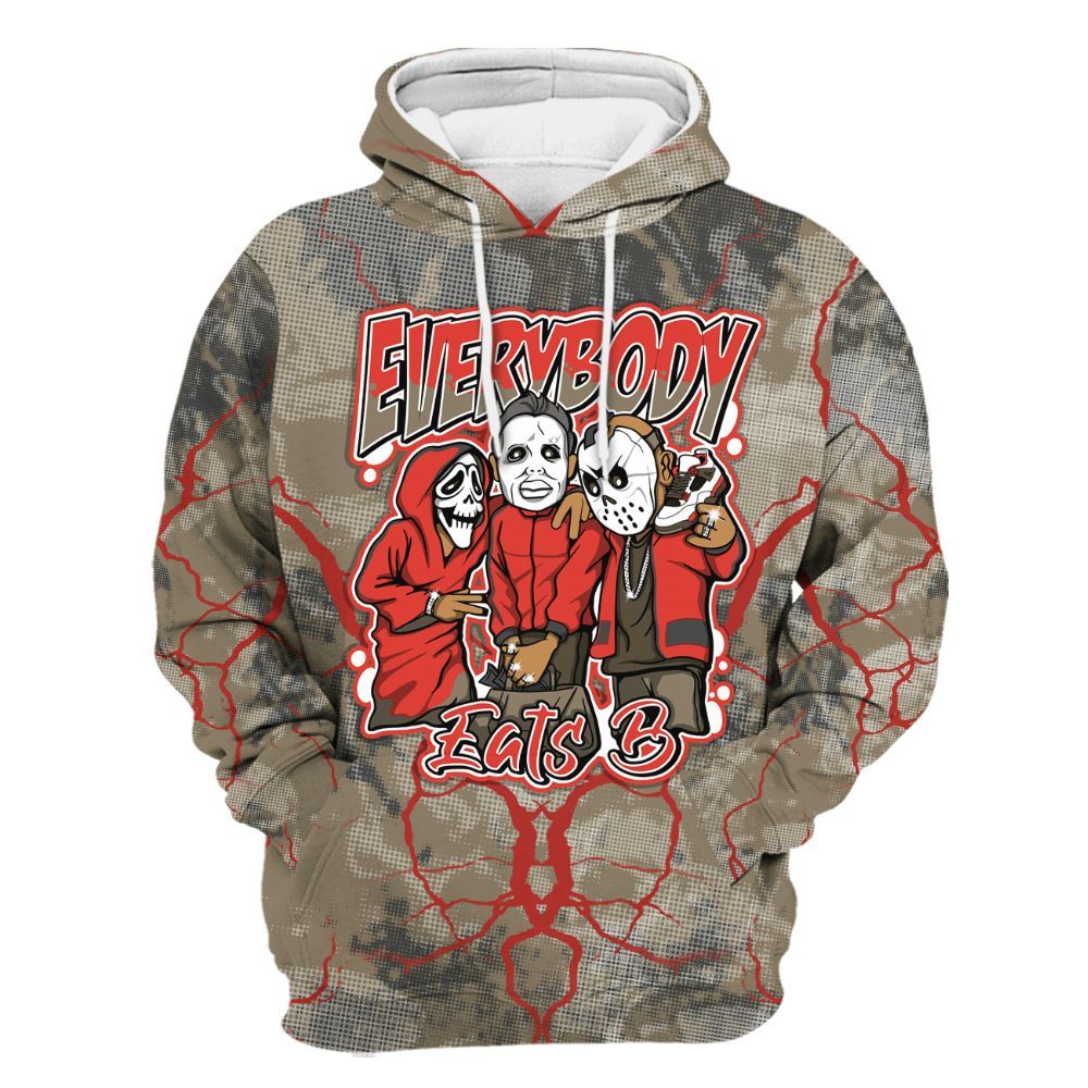 Hoodie To Match Olive 9s - Everybody Eatin B Graphic Halloween All Over Print