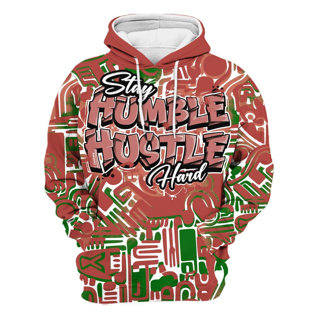 Hoodie To Match Dune Red 13s - Humble Hustle Retro All Over Print