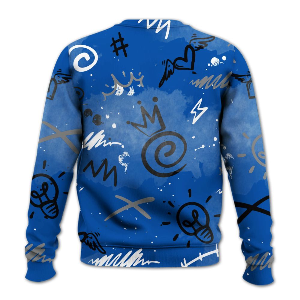 Sweatshirt To Match Racer Blue 5s - Drip Been Di2ferent All Over Print