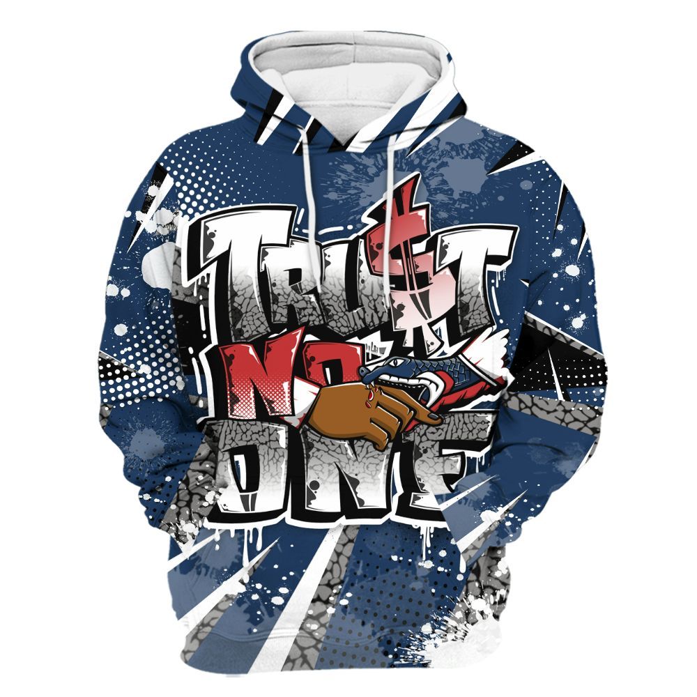 Hoodie To Match SP Sport Royal 3s - Poly Trust No One Dripping All Over Print