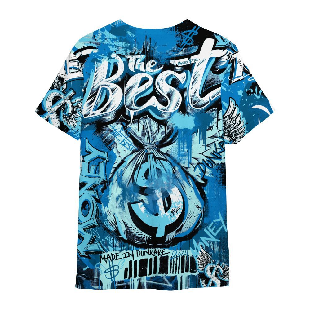 Shirt To Match Industrial Blue 4s - The Best Money Military Blue 4s All Over Print