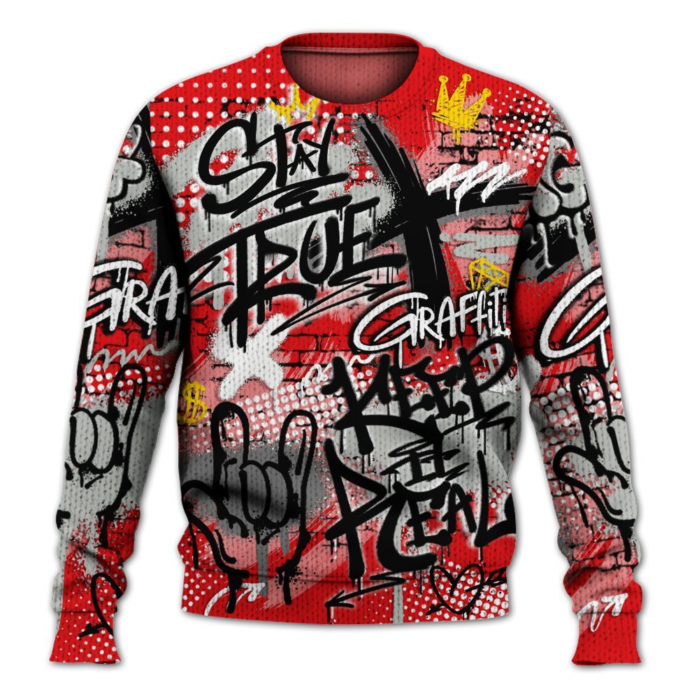 Knitted Sweater To Match Air Max 1 86 Cosmic Clay - True It Real Graffiti Streetwear