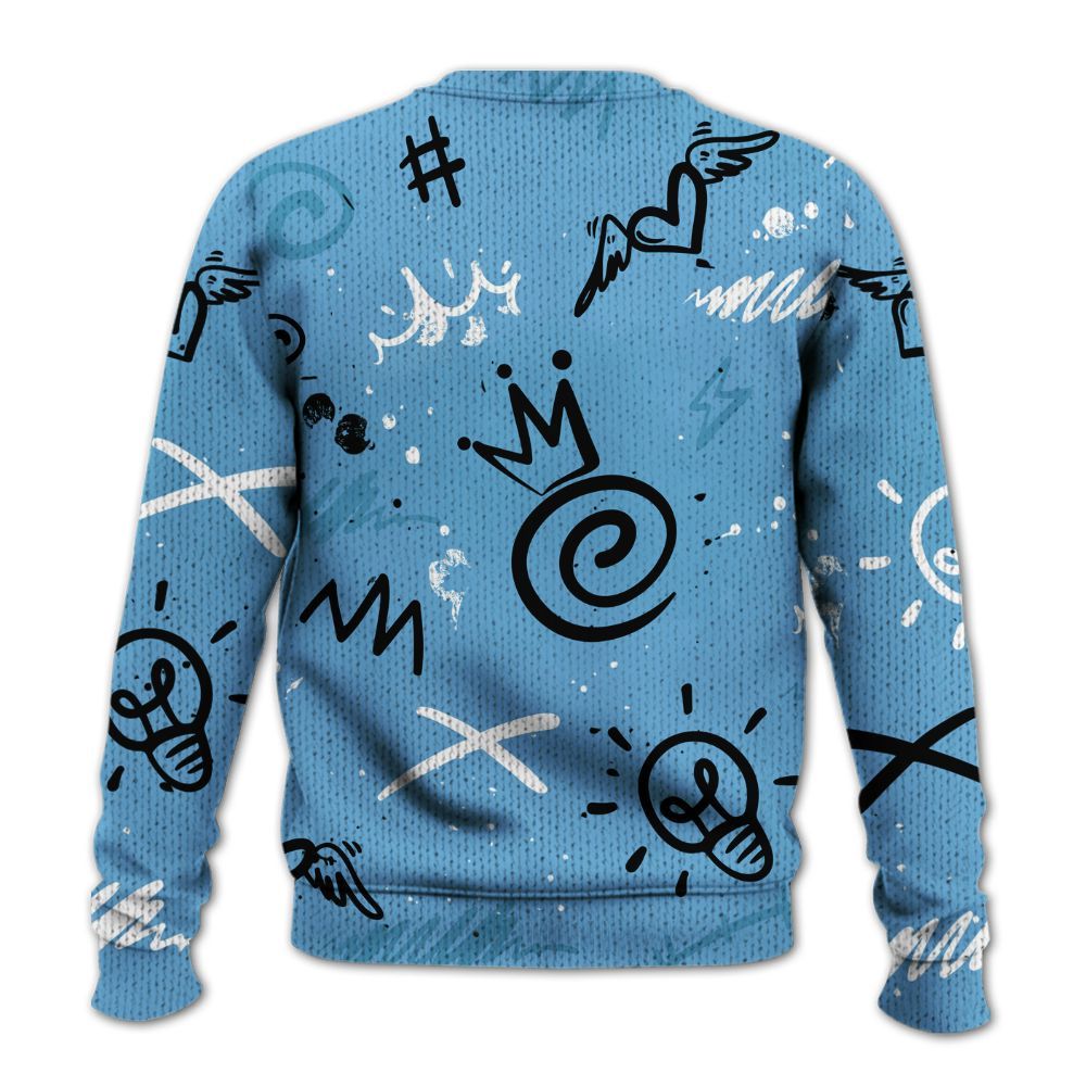 Knitted Sweater To Match SB Dunk Low University Blue - Drip Been Di2ferent