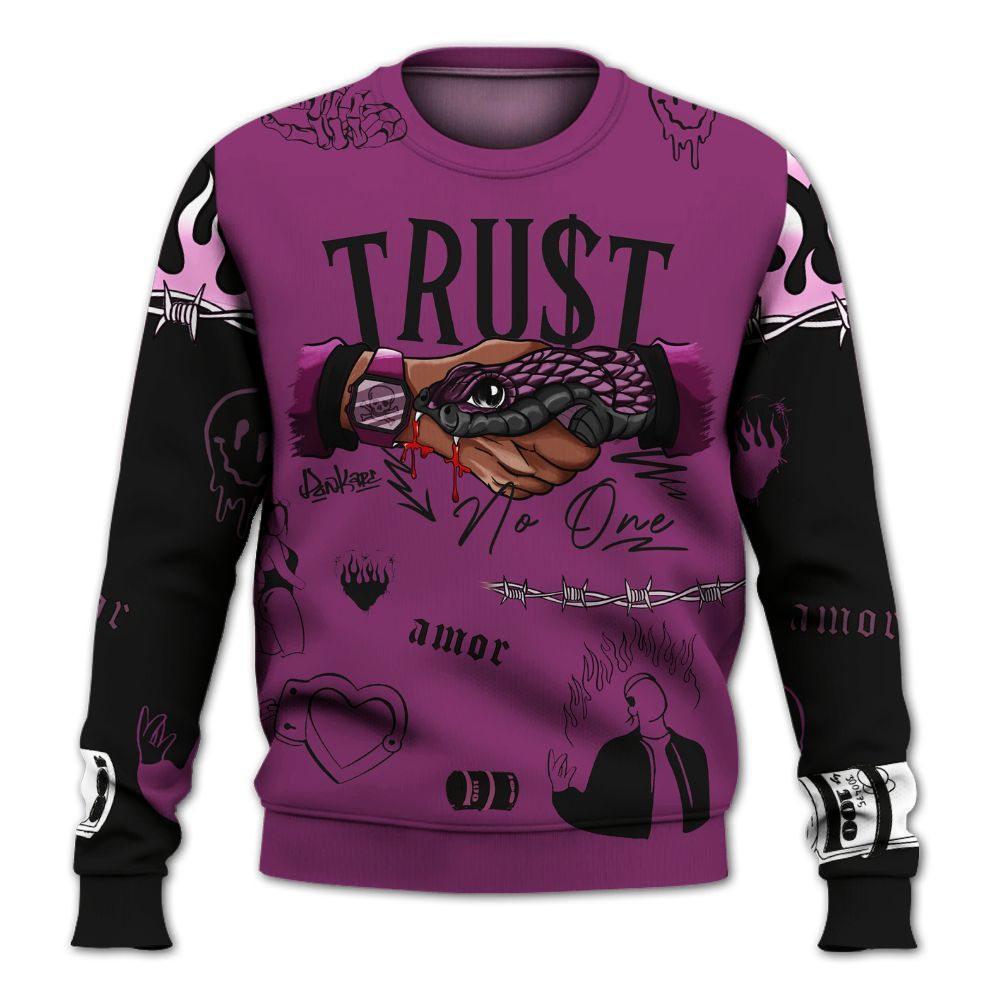 Sweatshirt To Match Air Max Sunder Gore Tex Bold Berry - Snake Trust No One All Over Print