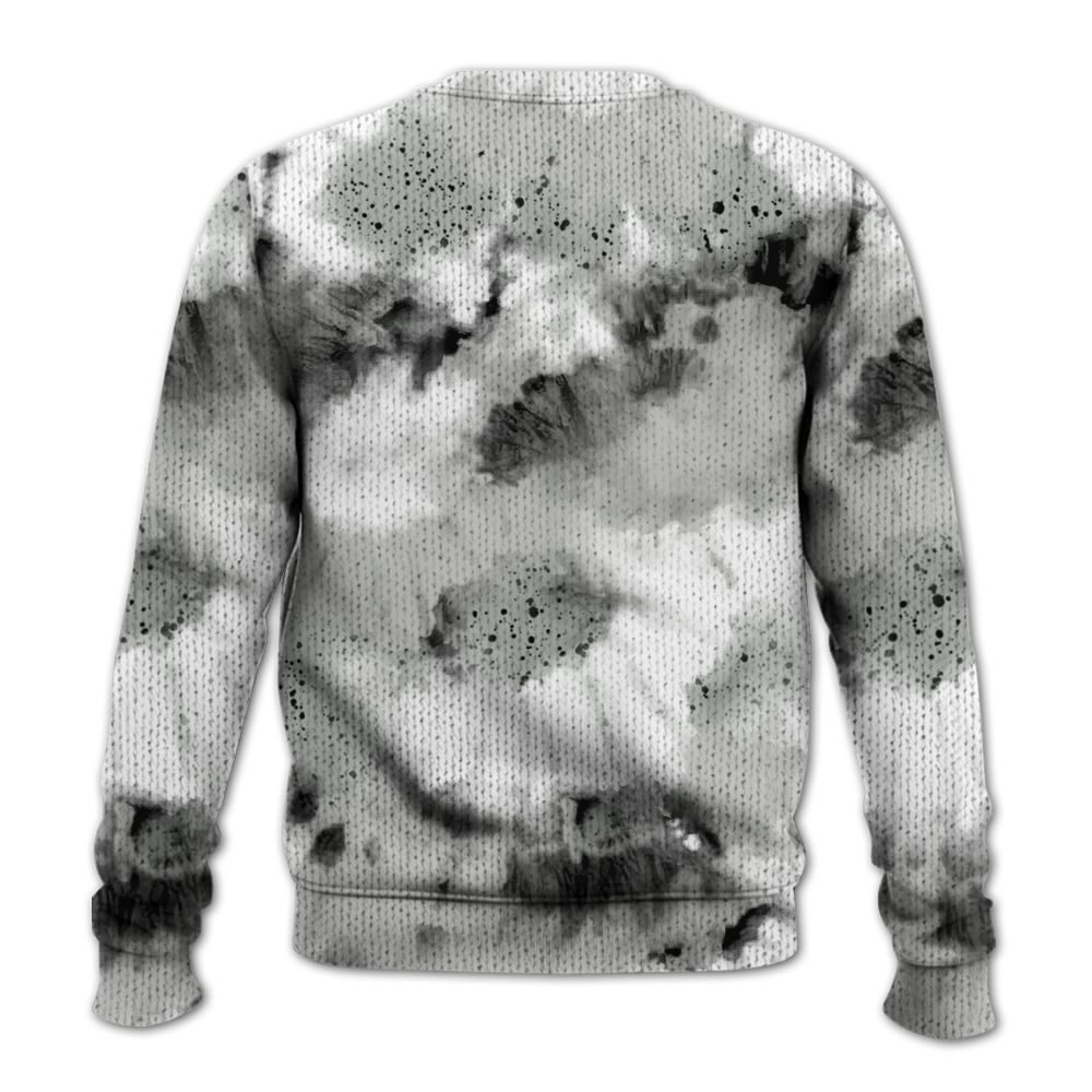 Knitted Sweater To Match Retro White Oreo 4s - Tie Dye FK Around Find Out