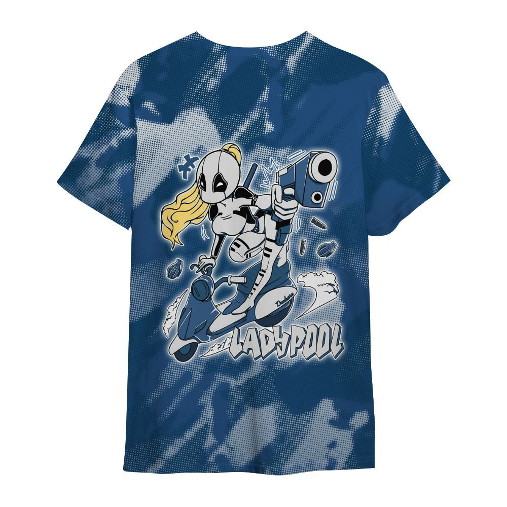 Shirt To Match High OG Midnight Navy 1s - Lady Pool Cartoon Abstract Halftone All Over Print